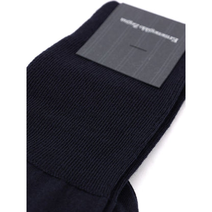 ZEGNA Navy Blue Wool Socks