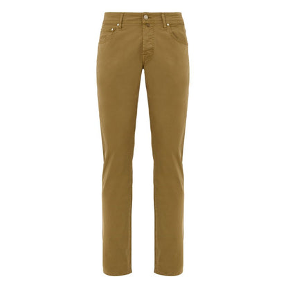Jacob Cohen Yellow Cotton Skinny Pants