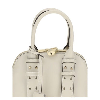 PINKO White Calf Leather Bos Taurus Handbag