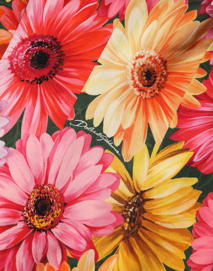 Dolce & Gabbana Multicolor Floral Print SilkSheath Midi Dress