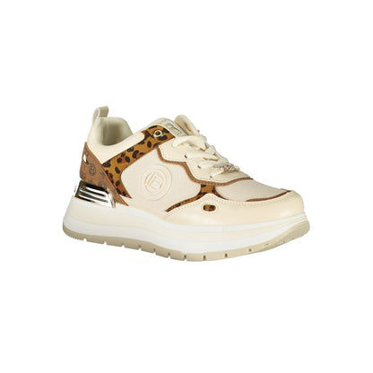 Laura Biagiotti Beige Polyester Women Sneaker
