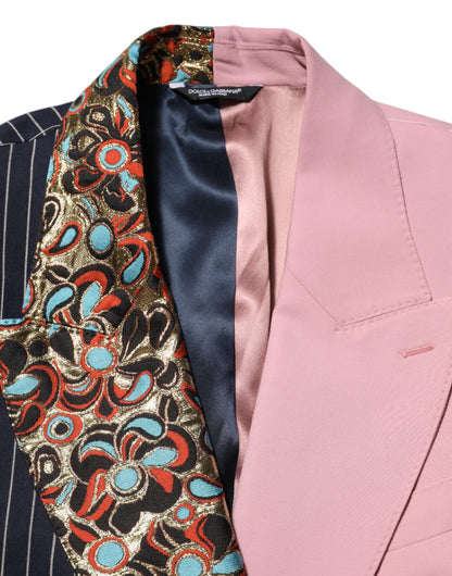 Dolce & Gabbana Multicolor Patchwork Single Breasted Jacket Blazer