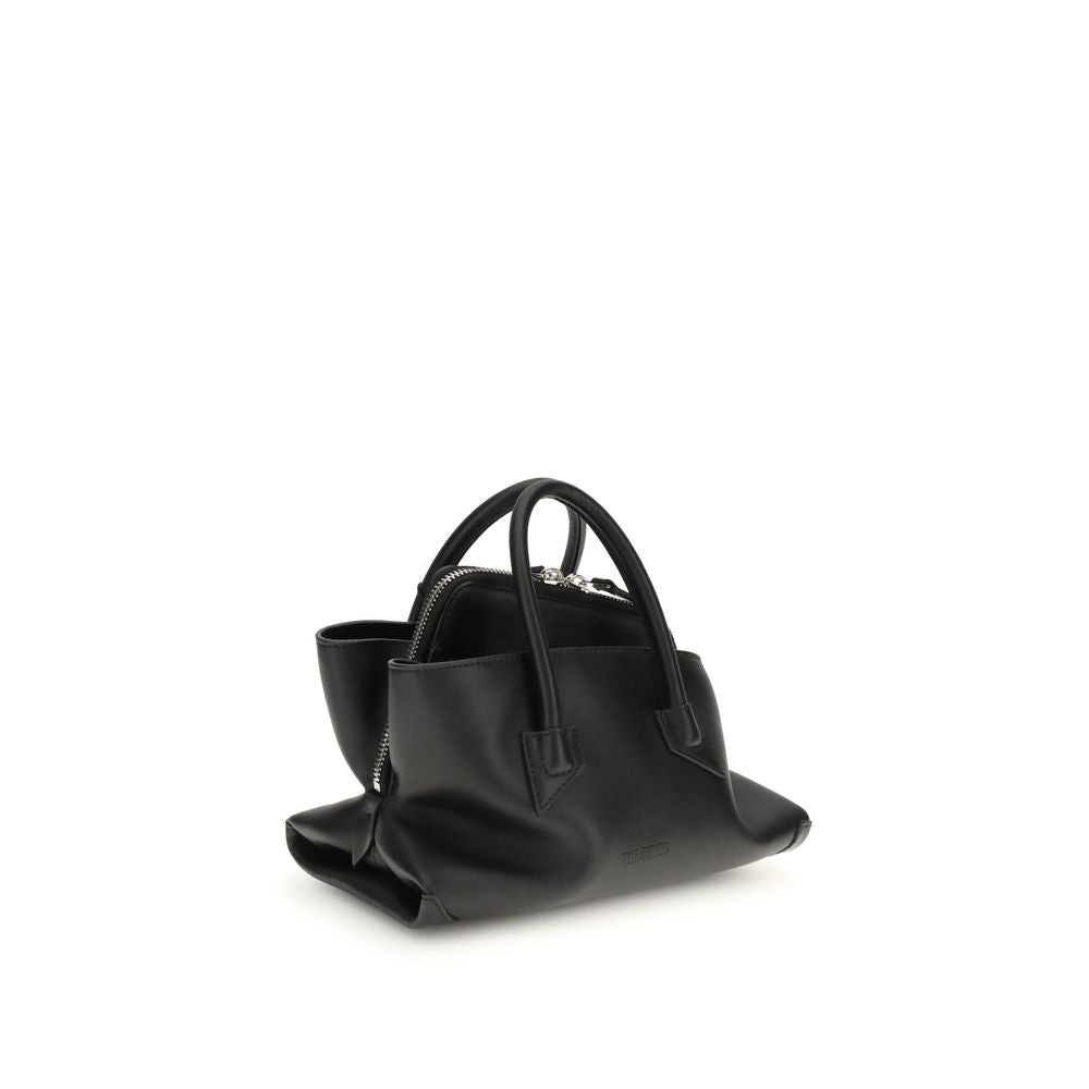 The Attico Black Calf Leather Bos Taurus Handbag