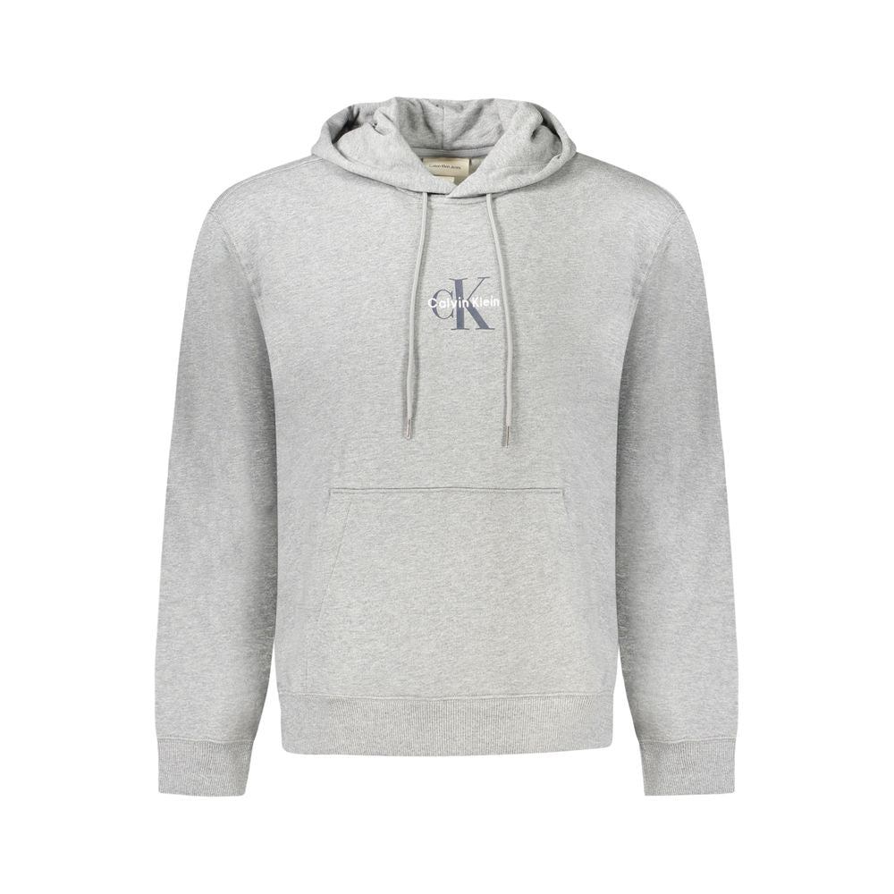 Calvin Klein Gray Cotton Mens Hooded Sweater