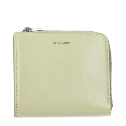 Jil Sander Green Leather Wallet