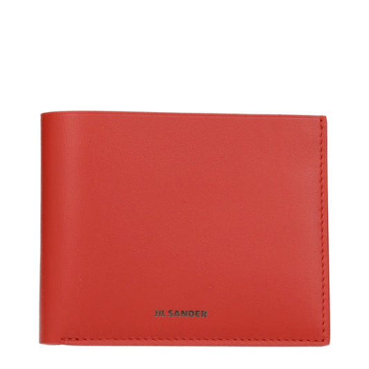 Jil Sander Red Leather Wallet