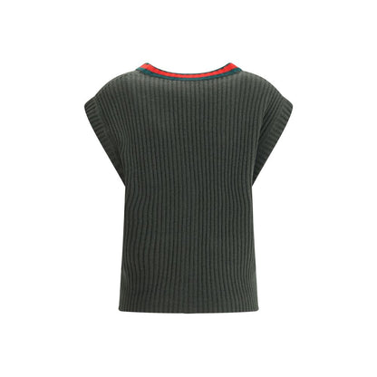 Gucci Green Wool Sleeveles Sweater