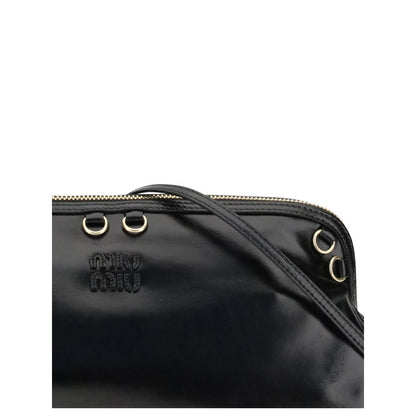 Miu Miu Black Calf Leather Bos Taurus Shoulder Bag