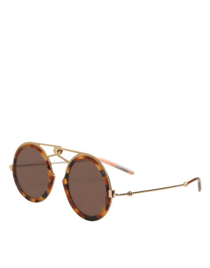Dolce & Gabbana Gold Havana Frame DG Fatto A Mano Eyewea Sunglasses