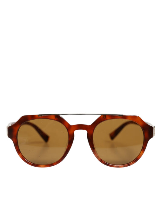 Dolce & Gabbana DG4313F Brown Tortoiseshell Pilot Frame Shades Sunglasses