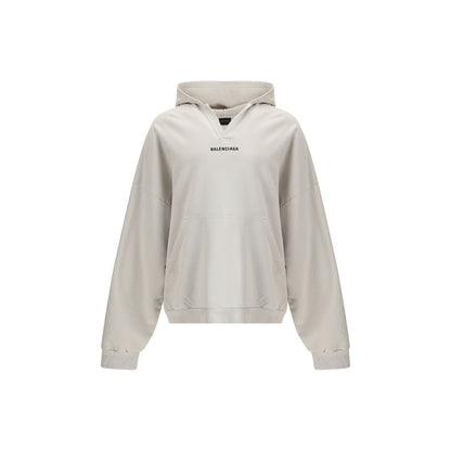 Balenciaga White Cotton Sweatshirt