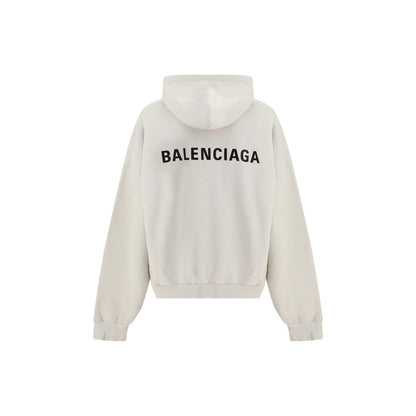 Balenciaga White Cotton Sweatshirt