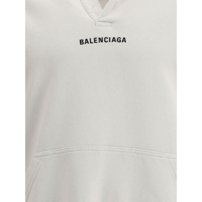Balenciaga White Cotton Sweatshirt