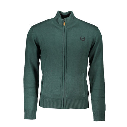 Gianmarco Venturi Verde Cotton Men Cardigan