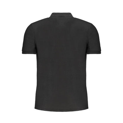 Gianmarco Venturi Black Cotton Polo Shirt