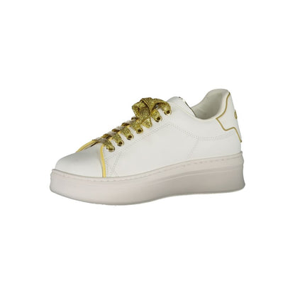 Gaelle Paris White Polyethylene Sneaker