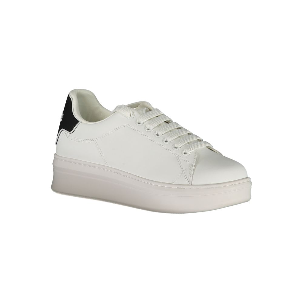 Gaelle Paris White Polyethylene Sneaker