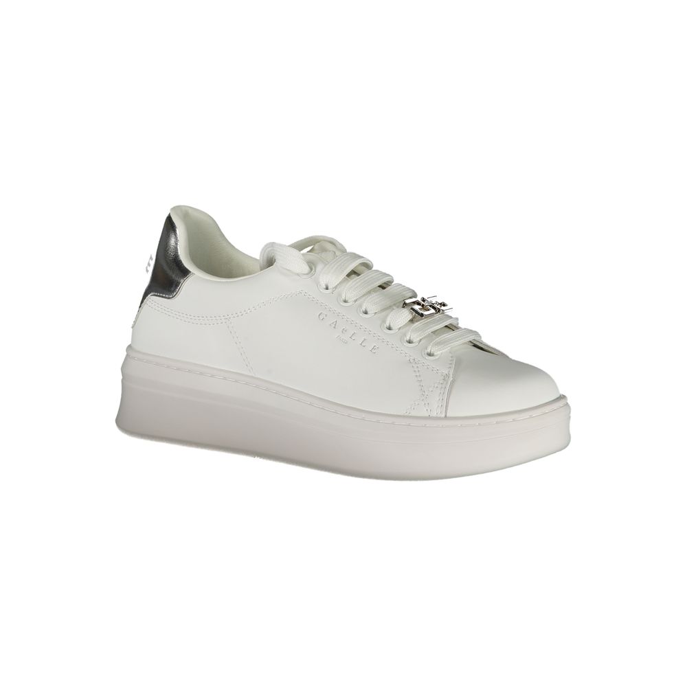 Gaelle Paris White Polyethylene Sneaker
