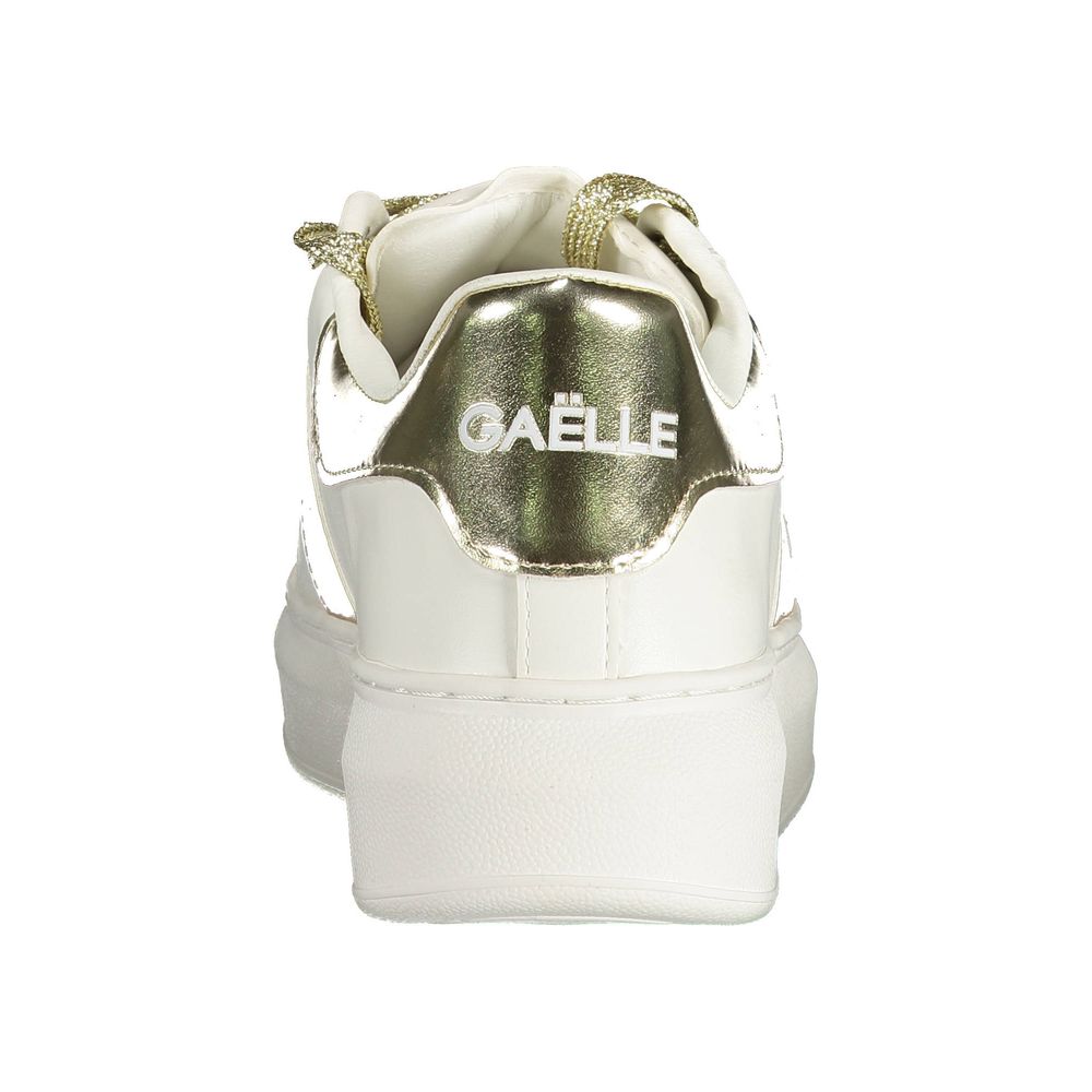 Gaelle Paris White Polyethylene Sneaker
