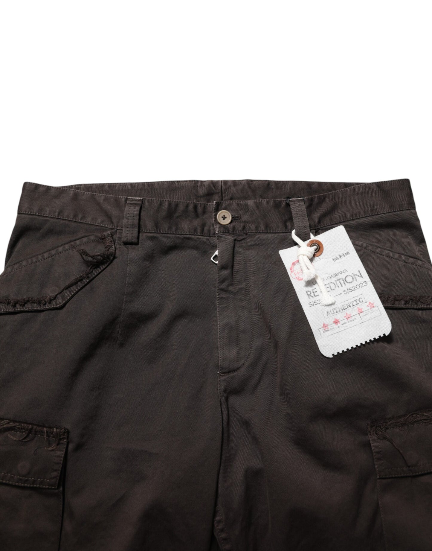 Dolce & Gabbana Brown Re- Edition Cotton Men Cargo Pants