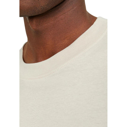 Jack Jones Beige Cotton T-Shirt