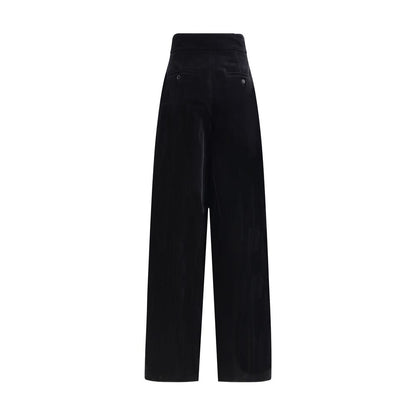 Max Mara Black Cotton Casual Pants