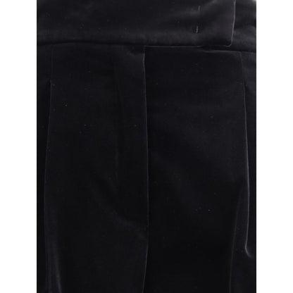 Max Mara Black Cotton Casual Pants