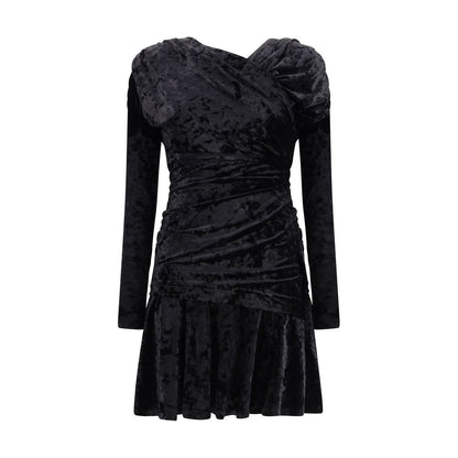 Ganni Black Recycled Polyester Cocktail Dress