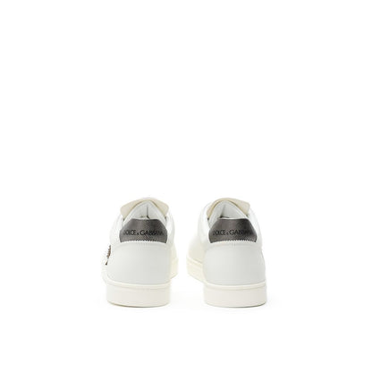 Dolce & Gabbana White Leather Low Top Sneakers
