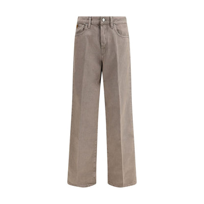Jacob Cohen Brown Cotton Relaxed Fit Jeans