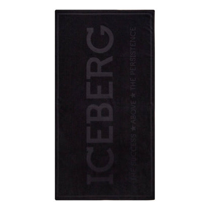 Iceberg "Black Cotton Men Beach Towel"