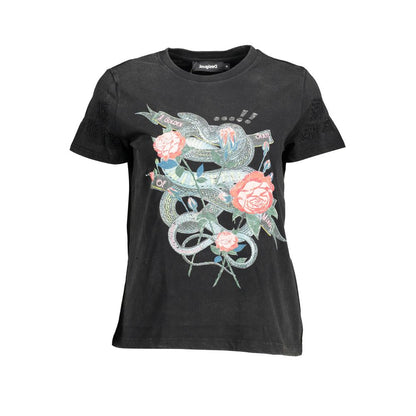 Desigual Black Cotton T-Shirt