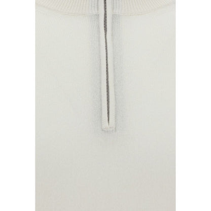Brunello Cucinelli White Cashmere Cashmere Sweater