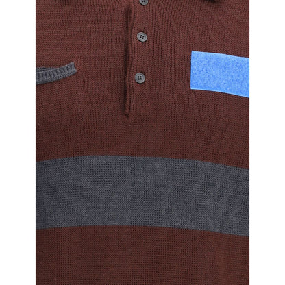 GR10K Bordeaux Wool Polo Shirt
