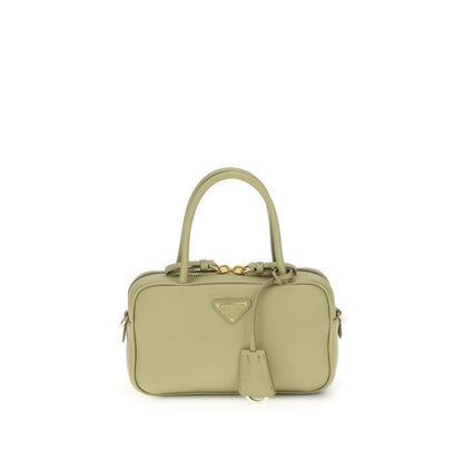 Prada Green Calf Leather Bos Taurus Handbag