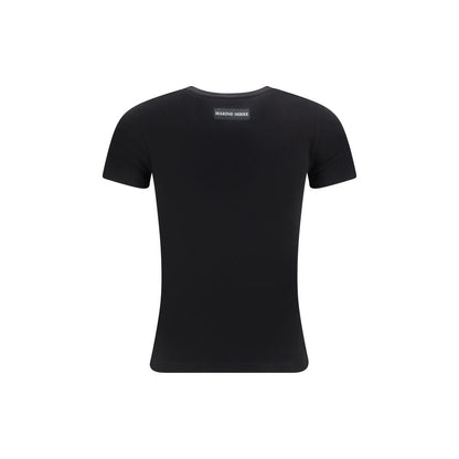 Marine Serre Black Cotton T-Shirt