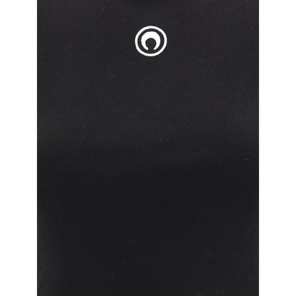 Marine Serre Black Cotton T-Shirt