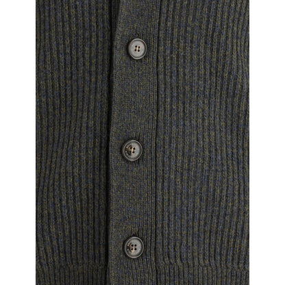 Brooksfield Green Fleece Wool Cardigan
