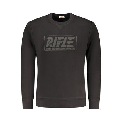 Rifle Black Cotton Men Sweater
