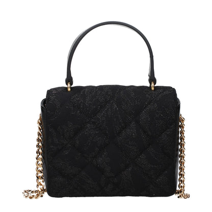 Versace Black Fabric Handbag