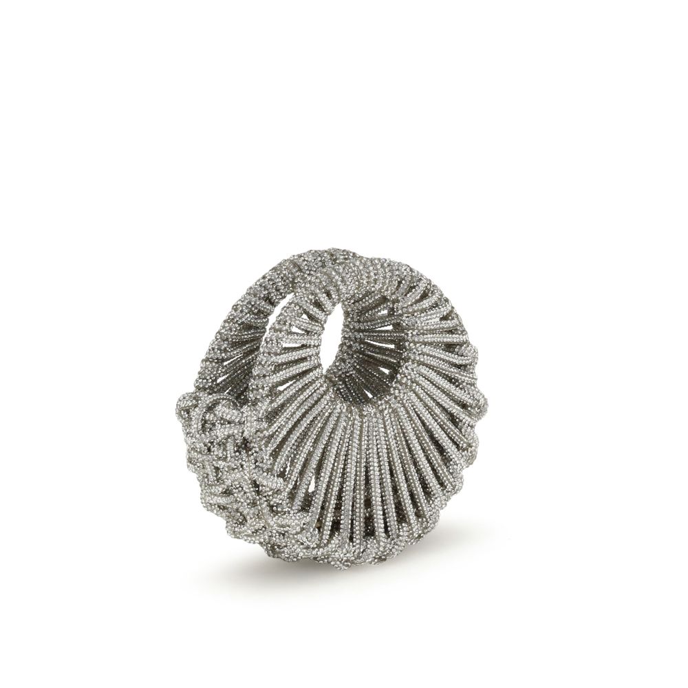 HIBOURAMA Silver Resin Handbag