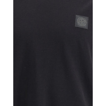 Stone Island Black Cotton T-Shirt