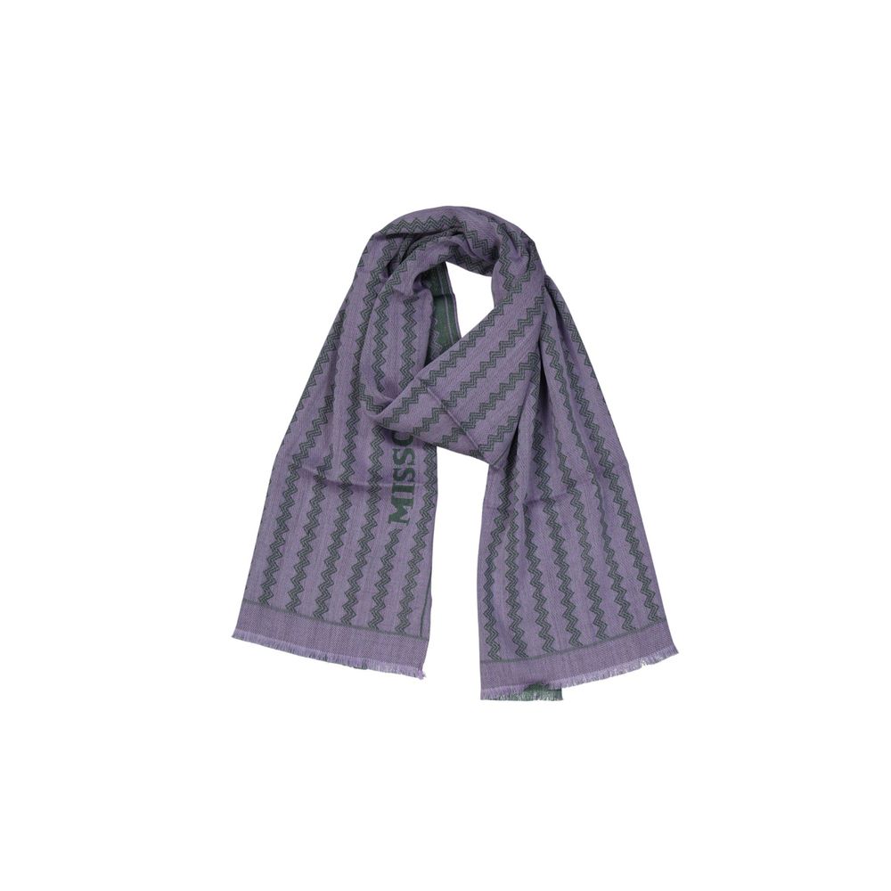 Missoni Purple Wool Scarf
