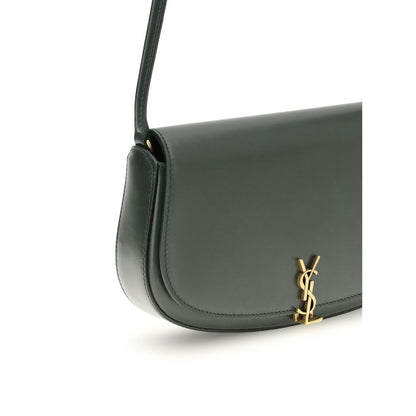 Saint Laurent Green Calf Leather Bos Taurus Shoulder Bag