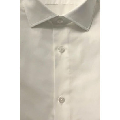 Baldinini Trend White Cotton Men Shirt
