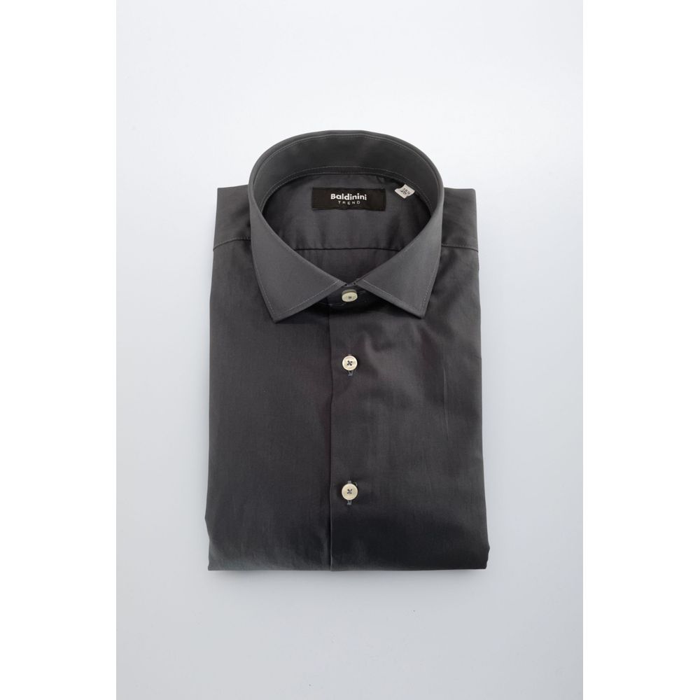 Baldinini Trend Gray Cotton Shirt