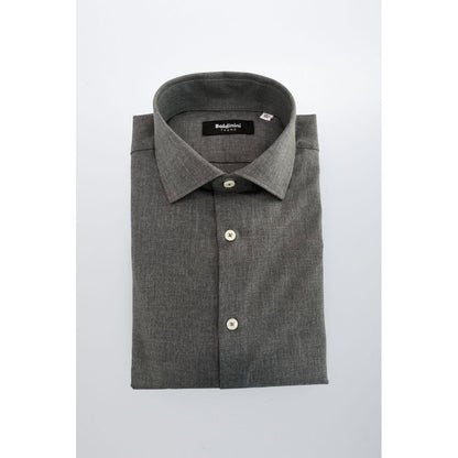 Baldinini Trend Gray Cotton Men Shirt