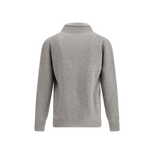 Brooksfield Gray Fleece Wool Cardigan