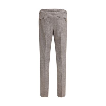 PT Torino Brown Fleece Wool Casual Pants
