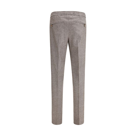 PT Torino Brown Fleece Wool Casual Pants